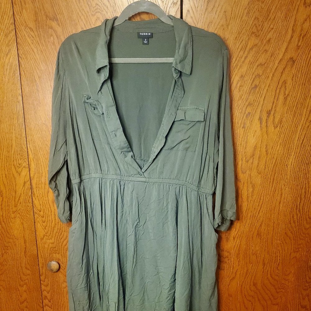 Torrid challis shirt dress